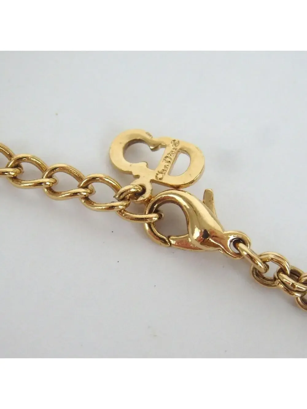 Authentic Christian Dior linestone necklace metal[Used] - Picture 8 of 9